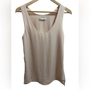 Zara Women's Soft Pink Tank Top XS